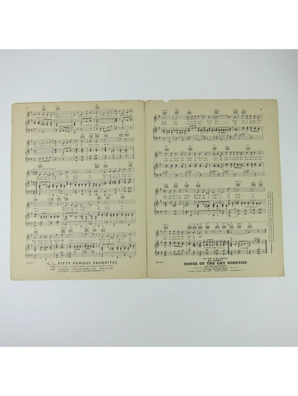 Sheet Music Marching Along Together Pola Steininger Barry Wood WW2 Vintage 1942